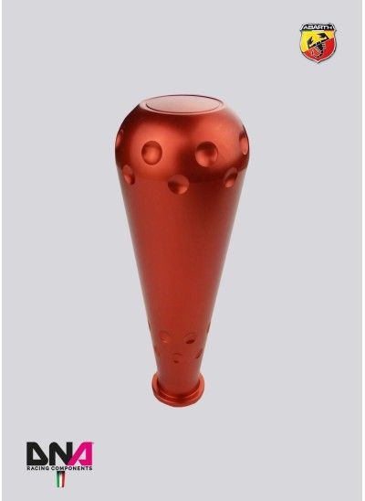 Fiat 500 aluminium 695 style red knob for original shift kit and DNA Racing quick shift stage 1